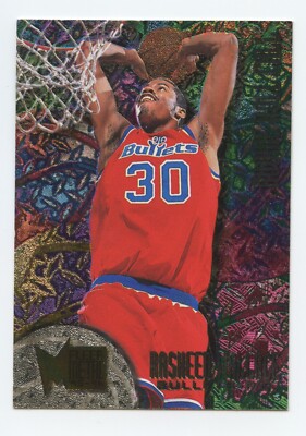 Metalin Rasheed 1 Rasheed Wallace 1995-96 NBA Fleer Metal Rookie Roll Call #10 ROOKIE RC ...