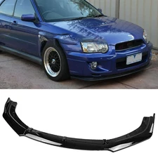 Front Bumper Cover Lip Spoiler Splitter Kit Trim Gloss Black For Subaru Impreza