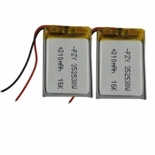 2pcs 3.7V 210mAh 0.777Wh Li Li-ion Battery 352530 Lipo For Bluetooth Headset MP3