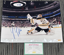 Tim Thomas Signed 16x20 Sportsworld COA Boston Bruins