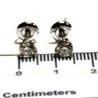 GIA 14k white gold .64ct VS2 SI1 H round diamond basket stud earrings screw back — photo 8