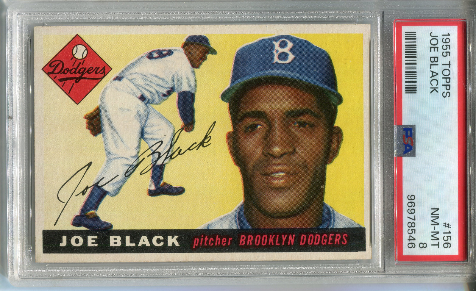 1955 Topps #156 Joe Black PSA 8 NM-MT Brooklyn Dodgers