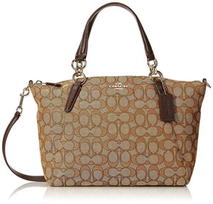 mini kelsey satchel in signature jacquard