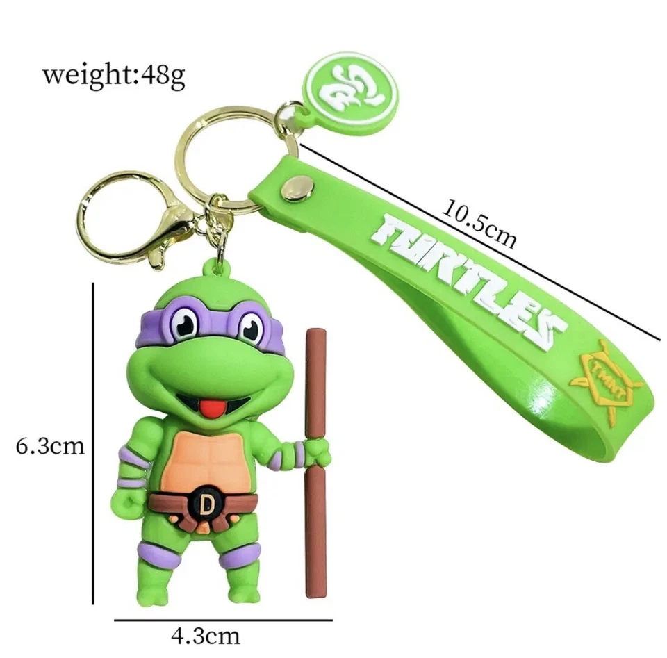 Llavero Tortugas Ninja TMNT - Juego de Vinilos Donatello Leonardo Rafael Miguel Ángel Foto 3 de 3