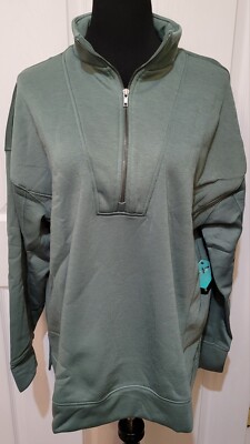 LuLaRoe Persistent Half Zip Sweatshirt Size XL Beautiful Solid Green NWT 