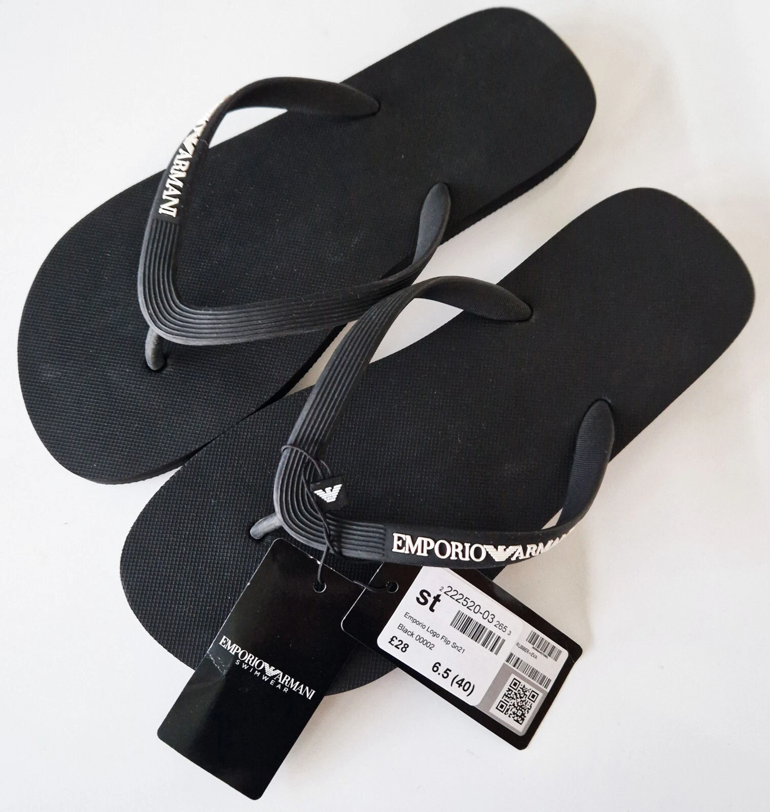 Emporio Armani Flip Flops Mens Thong Sandals Black Various Sizes Genuine New
Opens in a new window o
