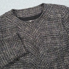 Banana Republic Suit Jacket Women 4 Black Boucle Knit Blazer Office Business