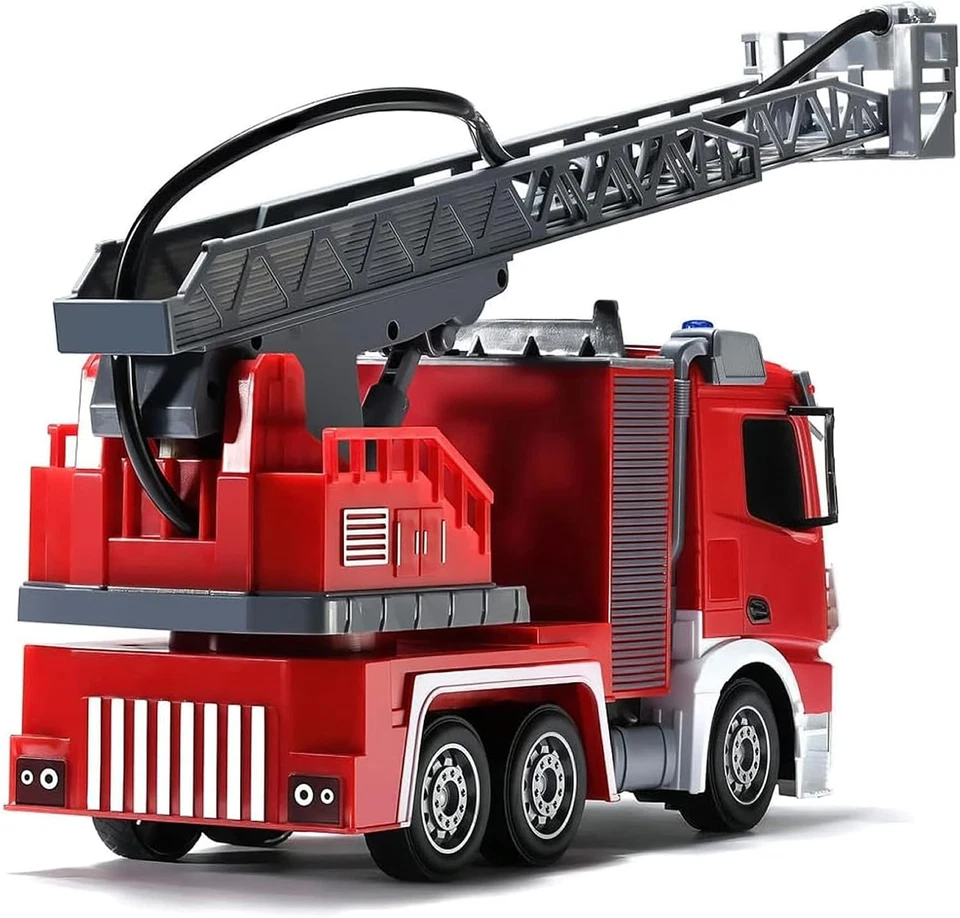 Scala 1:24 Telecomandata Giocattolo Camion Pompieri,Con Pompa Spruzzatrice D'Acq - Immagine 2 di 4