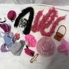 Bundle Vintage Retro Barbie Doll Fashion Accessories Lot Scarf Hats  Purse M31A