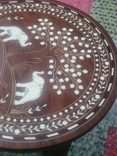 Small Antique Rosewood  Inlaid  Table
