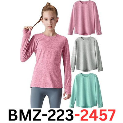 Liberty Pro 3 Pack: Youth Girls Long Sleeve Shirts Active Dry Fit Athletic Tee M