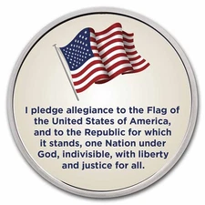 1 oz Silver Colorized Round - APMEX (Pledge of Allegiance)