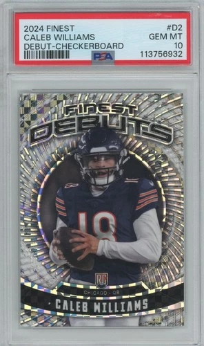 CALEB WILLIAMS 2024 Finest DEBUT CHECKERBOARD #D2 RC PSA 10