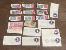 US Stamps Large Lot Postmarks Most On Paper Varying Years