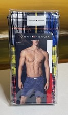 Tommy Hilfiger Men's 3 Woven Boxers Assorted Colors 100 Cotton Small NEW 40