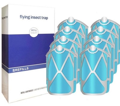 Zevo Flying Insect Trap Refill Cartridges -8 Refills - PACK OF 2 (16 TOTAL)