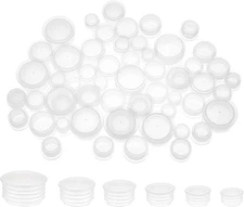 60 Pcs Salt and Pepper Shaker Stoppers Plugs, 6 Size Plastic Salt Shaker Plug Re