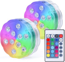 Submersible LED Lights with Remote Waterproof Battery Operated, Multi Color Chan