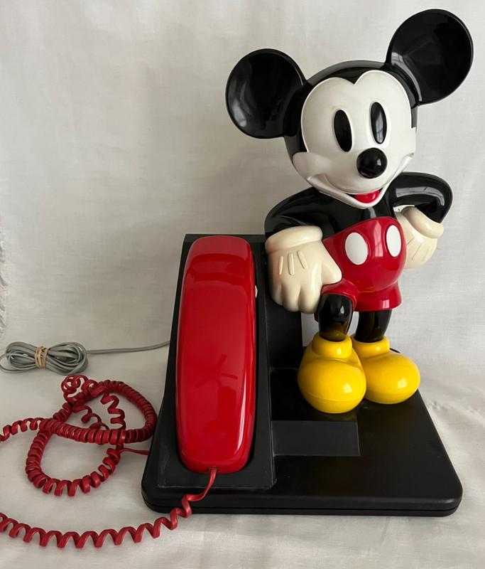 Vintage Mickey Mouse AT&T Landline 15" Tall Push Button Telephone