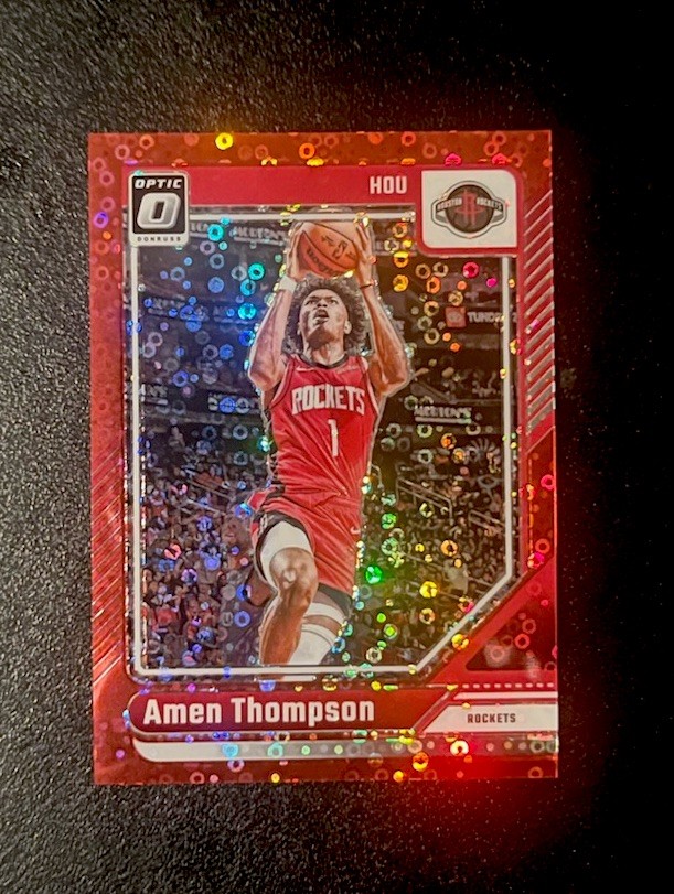 2024-25 Donruss Optic #169 Amen Thompson Fast Break Red #/75