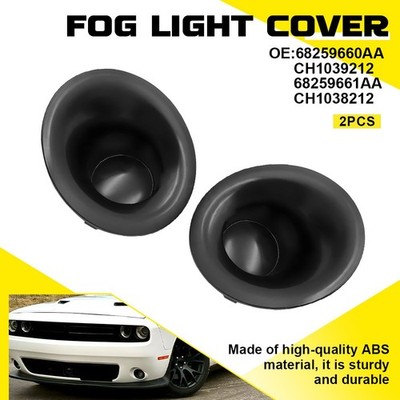 2x Front Fog Light Bezel Cover For 2015-2023 Dodge Challenger Left Right Side PY