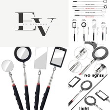 Multi-Functional LED Lighted Inspection Mirror Set - Ideal for Vehicles & More