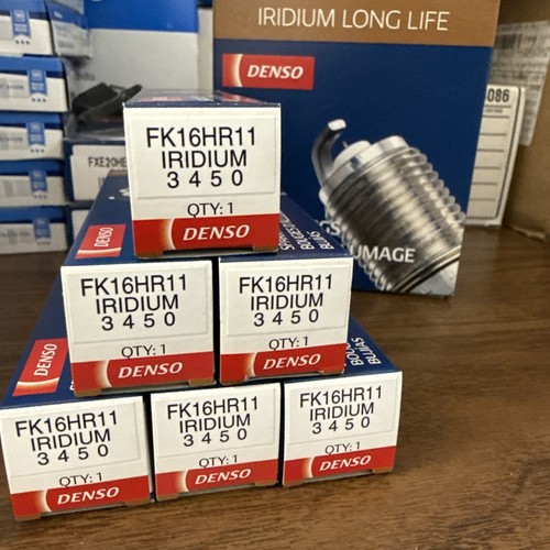 6 DENSO 3450 IRIDIUM LONG-LIFE POWER Performance Spark Plugs FK16HR11 - Picture 1 of 4