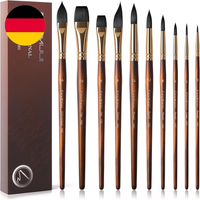 Aquarellpinsel Set - 10Er Professionell Synthetisches EichhöRnchenhaar Pinselset