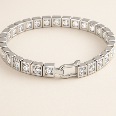 #ad Certified 7.00 Ct Treated Natural Diamond Bracelet in 14K White Gold $335.16