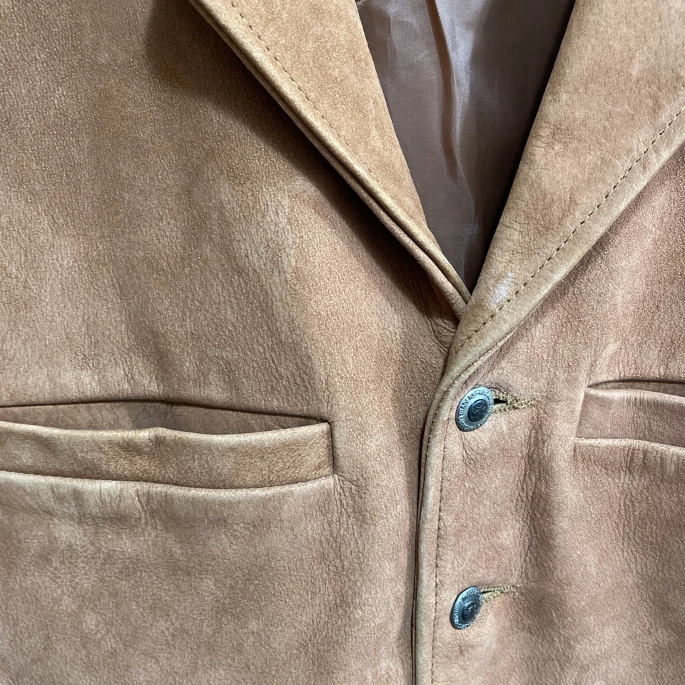 Wyoming Traders Buffalo Leather Vest XL Button Up Western Cowboy Ranch Wear - Image 4 of 4