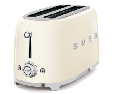 SMEG - TSF02 4-Slice Long Wide-Slot Toaster - Cream (open box)