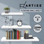 Artiss Floating Wall Shelf Set DIY Mount Shelves 3pcs Book Display Rack White