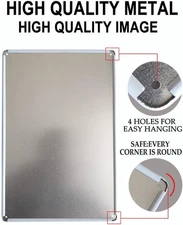 Metal Decorative Signage, 12 x 8 Inch, Beware Chicken Sh-t Everywhere, Vintag...