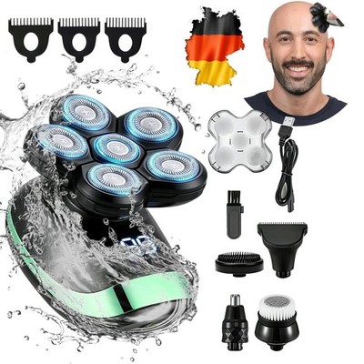 Wasserdichter 4D Glatzen Rasierer Herren Elektrisch Kopfrasierer Wiederaufladbar