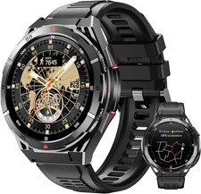 Smart Watch for Men GPS, 1.43" AMOLED Display, 5ATM Waterproof Military Watch, 1