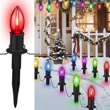 C9 Christmas Pathway Lights Outdoor - 24.2FT Path String Lights with 20 LED