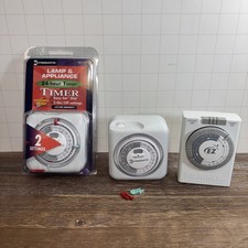 Lot Of 3 Single Outlet Timer Switches Interma...