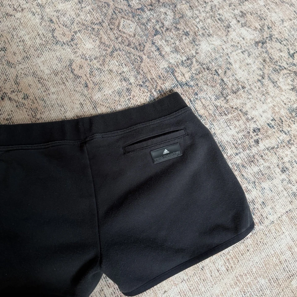 Stella McCartney Adidas 2017 Black Cotton fleece Sport Shorts Size Medium - image 3 of 4