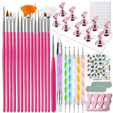 Nail Art Tools Set, 15 Nail Art Brushes 6 Nail Dotting Tool 3 Nail Stickers 2Nai