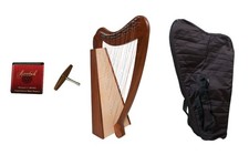 38 Strings Harp Pro Quality Rosewood Celtic Cross Strung  Gig Bag
