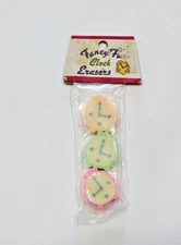 Vtg 80s Fancy Fun Clock Erasers Butterfly Originals