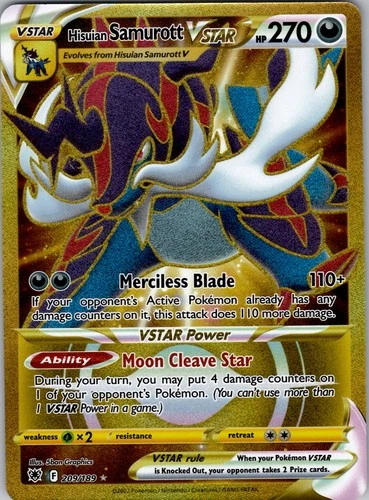 Hisuian Samurott VSTAR (Secret) (209) Secret Rare SWSH10: Astral Radiance 209/18