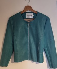 Reduced: Madison Women's Green Zip Up Jacket Size Large
