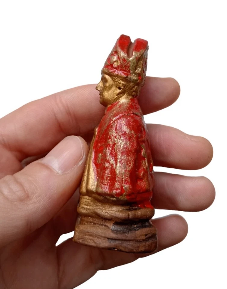 *HH* Antica Statuetta Statua San Gennaro Napoli Devozionale Religiosa Statuina - Immagine 4 di 4