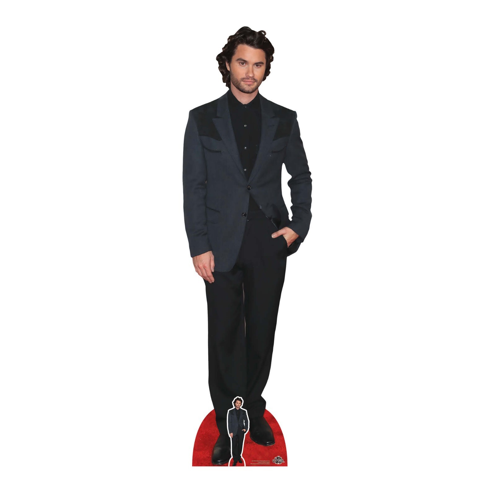 Chase Stokes Black Shirt Lifesize Cardboard Cutout with Free Mini Standee