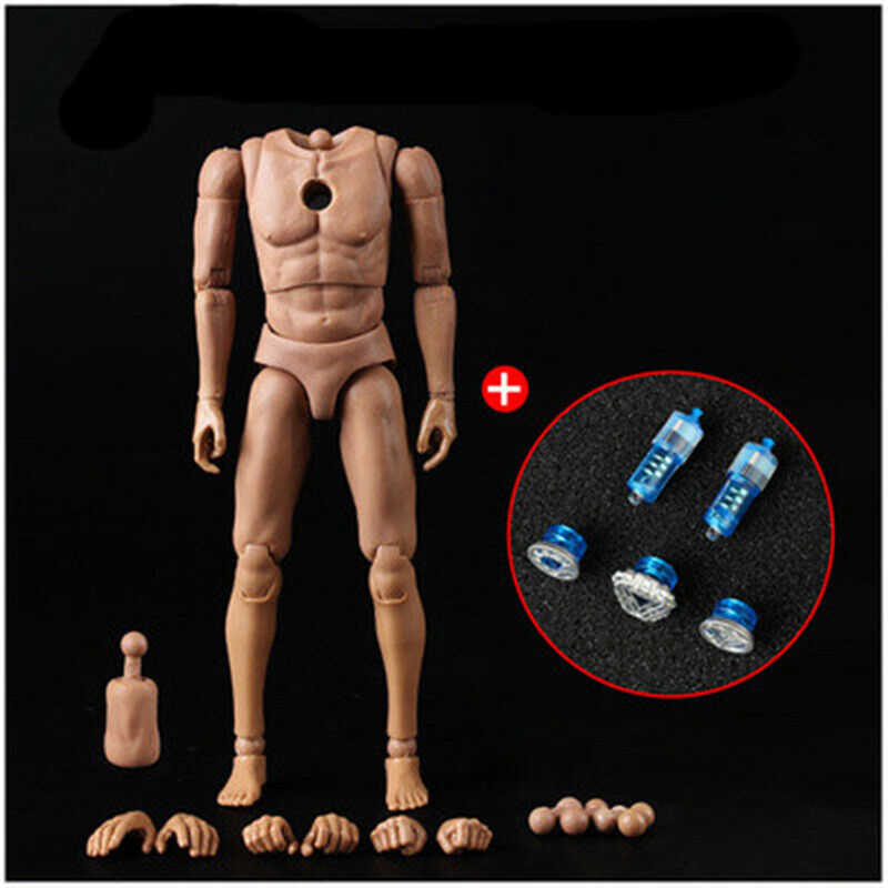 1/6 DIY Iron Man Body Nano Reactor Luminescent W/ Light 12'' Male Action Figure Kupowanie bomb nowych