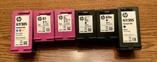 Lot of 6 EMPTY HP 67 virgin print cartridges Black and Color 67/305 67XL 67