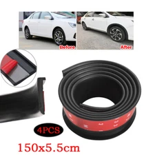 4 PCS Universal Car Wheel Fender Extension Rubber Moulding Flare Trim Protector