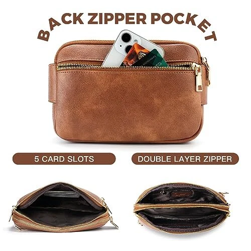 Belt Bag for Women Crossbody Bags for Women Trendy Chest Bag for Men F-Brown Belt Bag for Women Crossbody Bags for Women Trendy Chest Bag for Men F-Brown