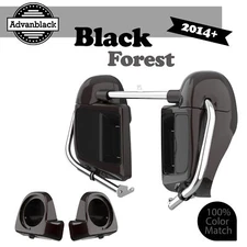 Advan Black Forest Lower Vented Fairing 6.5'' Speaker Pod Fits 2014+ Harley